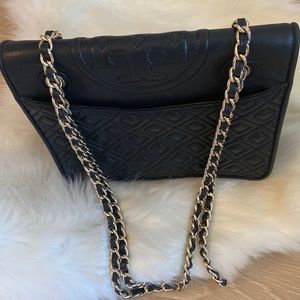 Tory Burch Quilted flap convertible bag!